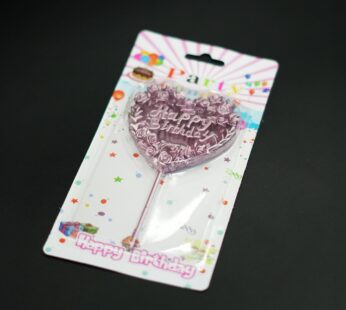 Happy Birthday Heart Shape Candle