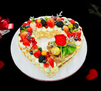 Valentine Day Special Heart Shape Cake 1/8